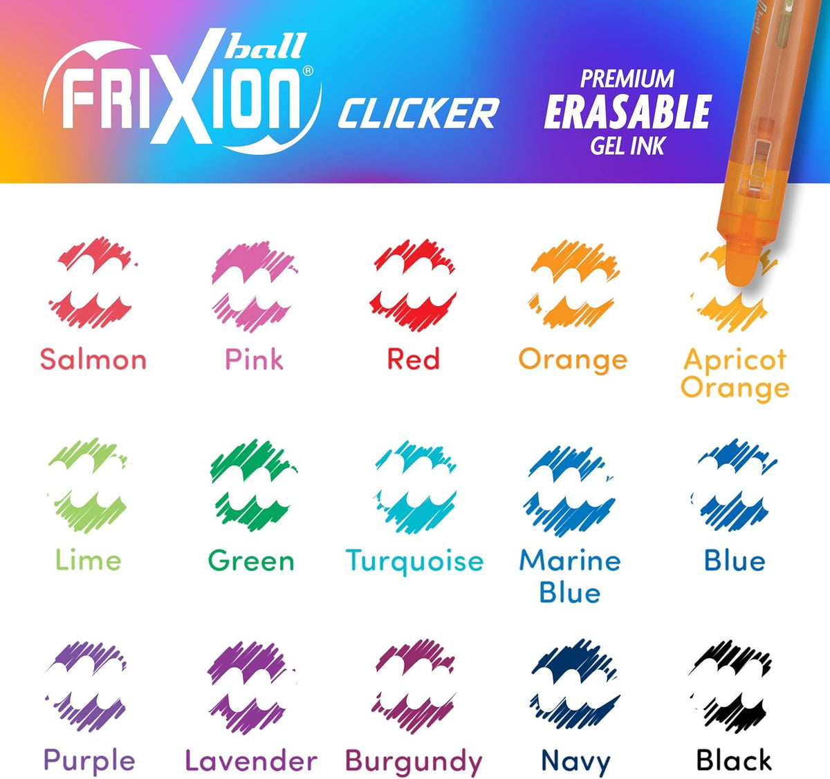 Colorful Erasable Pen Set