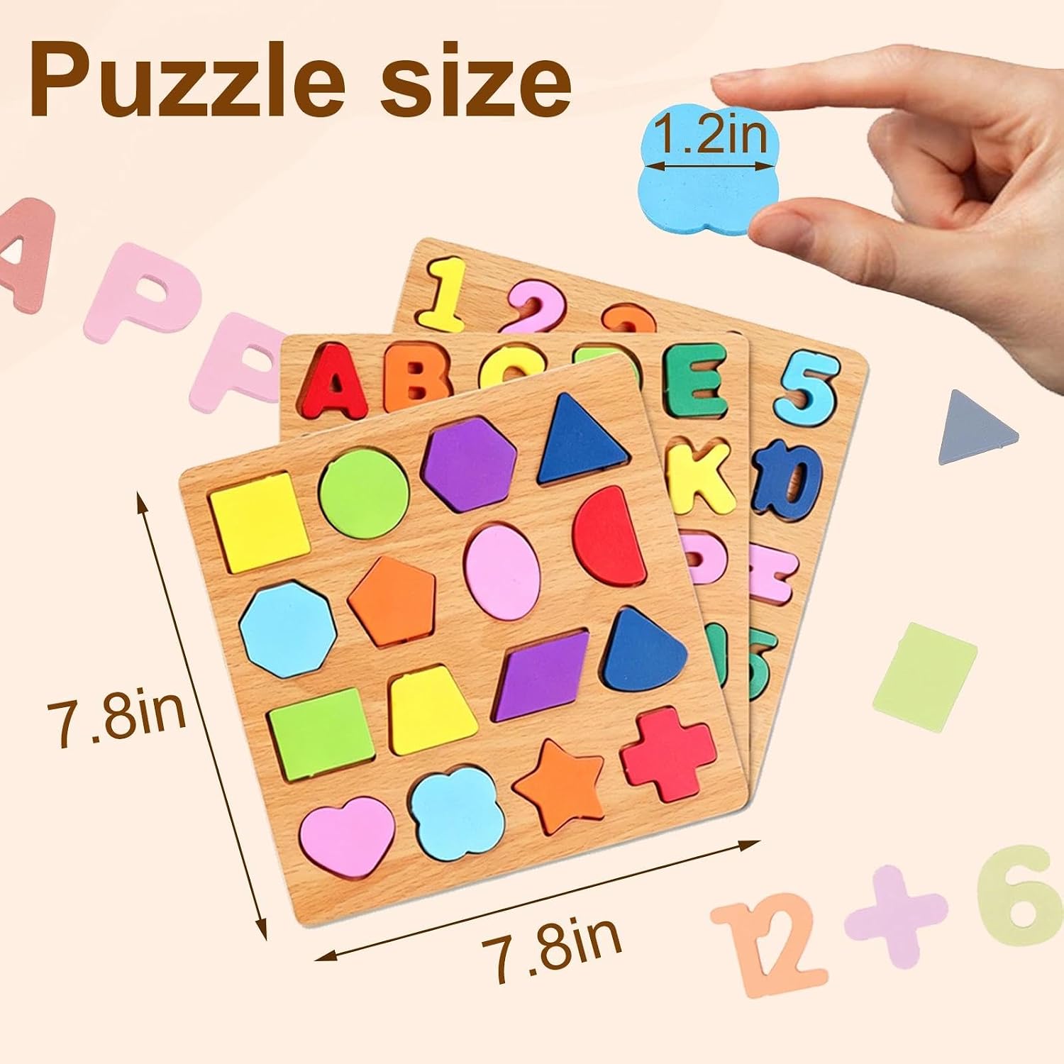 Montessori Wooden Toddler Puzzles