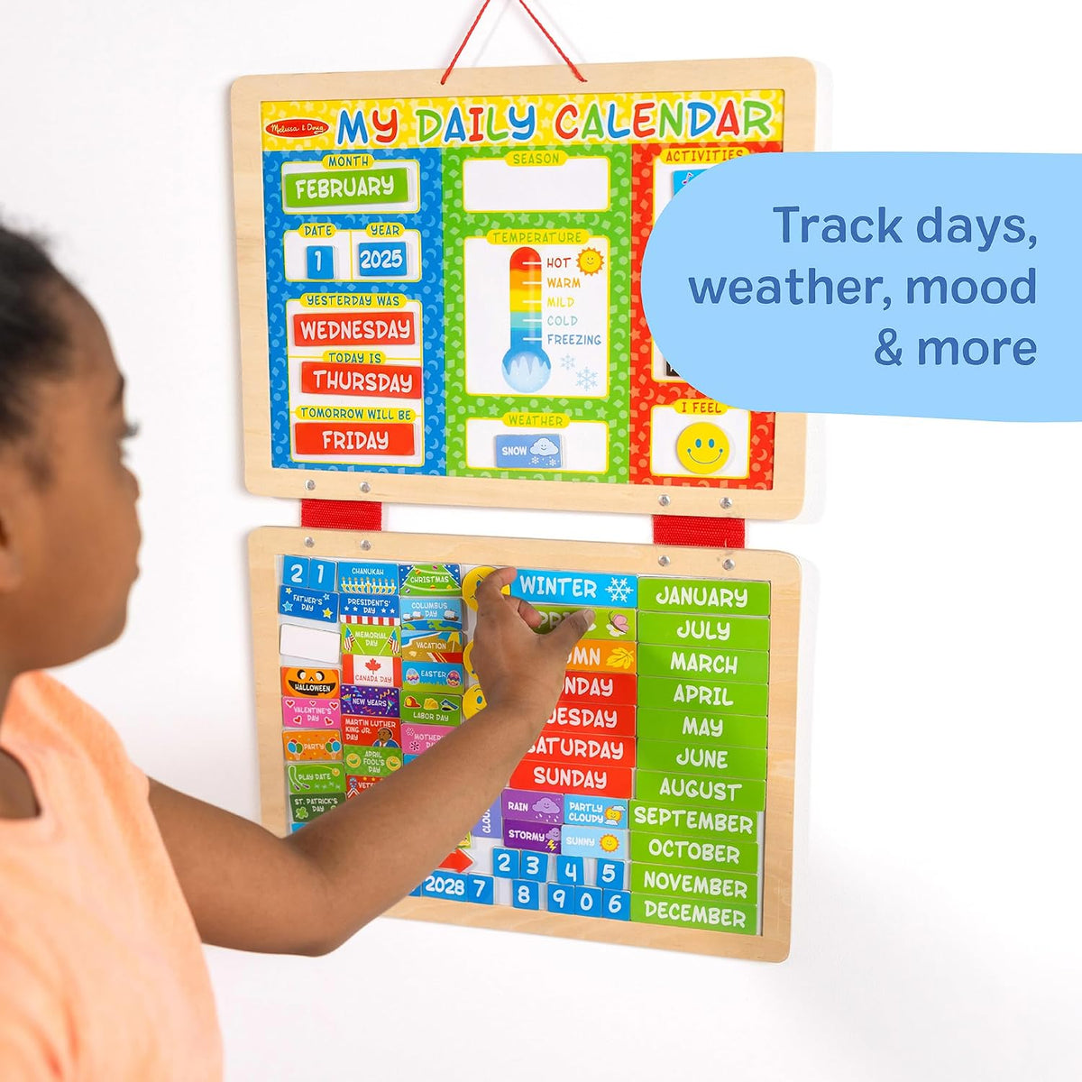 Fun Daily Magnetic Calendar for Kids