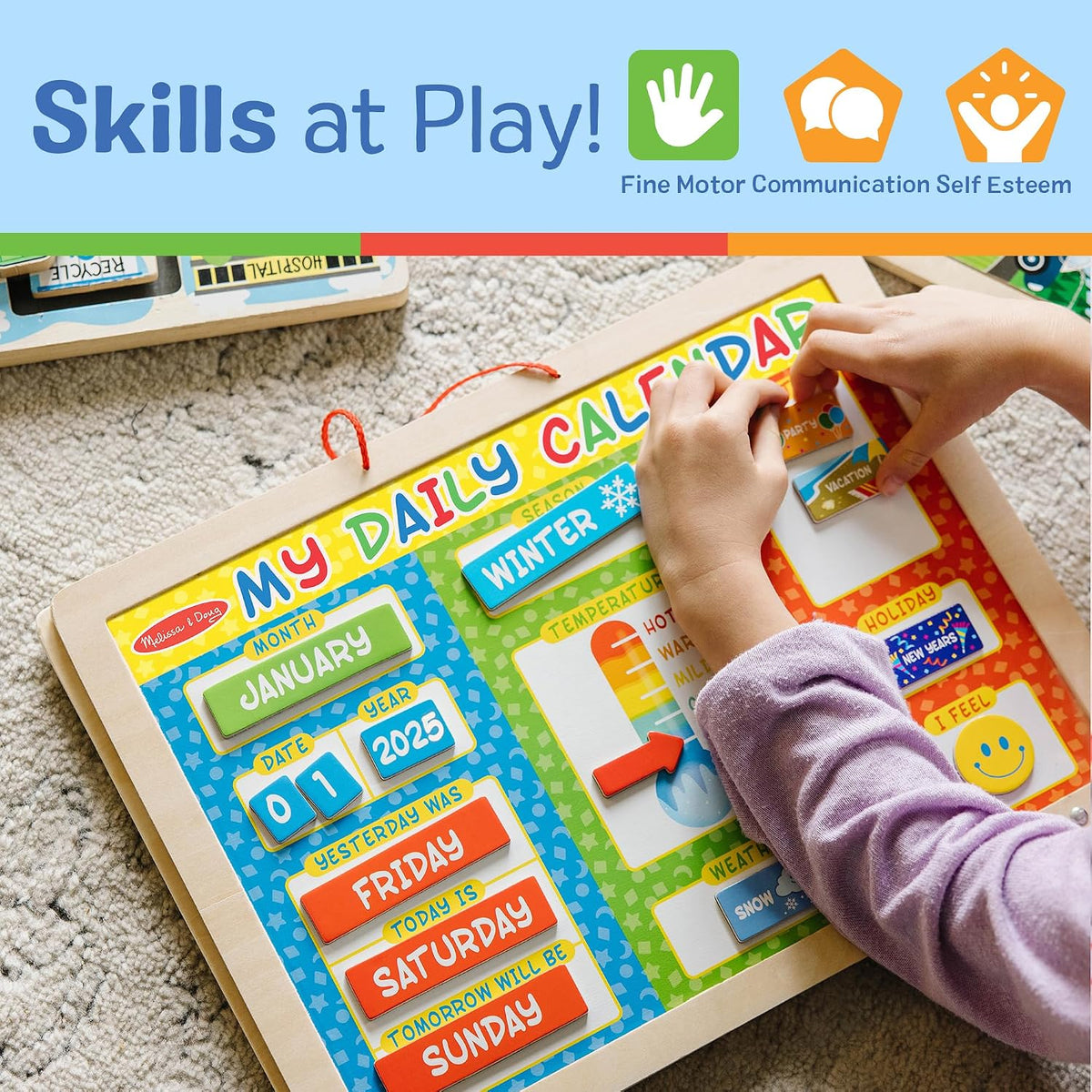 Fun Daily Magnetic Calendar for Kids